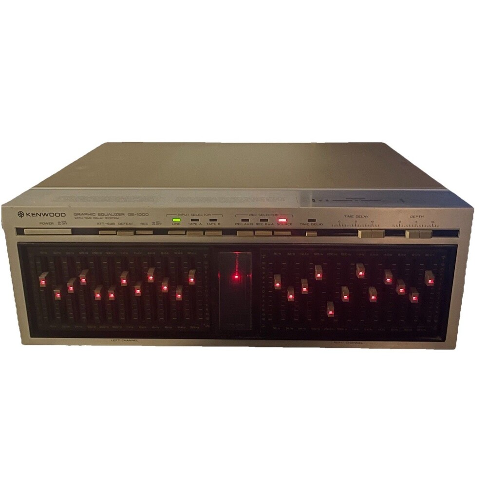 Kenwood GE-1000 graphic equalizer with time delay. 12 band EQ